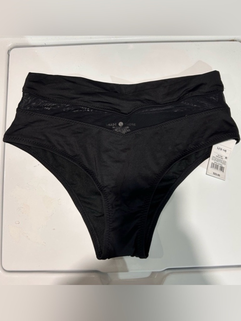 Shade & Shore Black High-Waist Bikini Bottoms